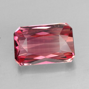 Turmalina bicolor natural 2,21ct, corte esmeralda, VVS-VS