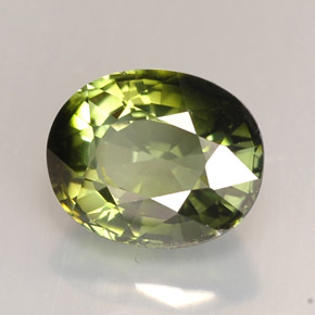 Turmalina verde natural 2,08ct, corte oval, IF