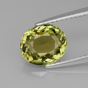Turmalina verde natural 1,93ct, corte oval, IF