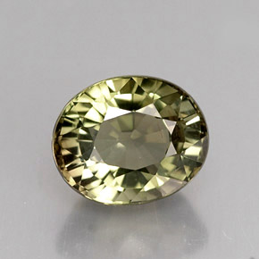 Turmalina verde natural 1,68ct, corte oval, VVS-VS