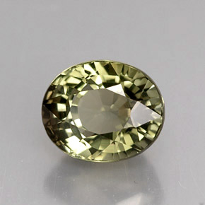 Turmalina verde natural 1,68ct, corte oval, VVS-VS