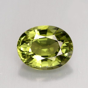 Turmalina verde natural 1,40ct, corte oval, VS