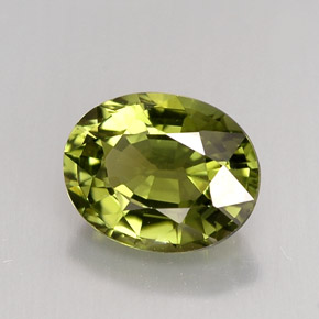 Turmalina verde natural 1,40ct, corte oval, VS