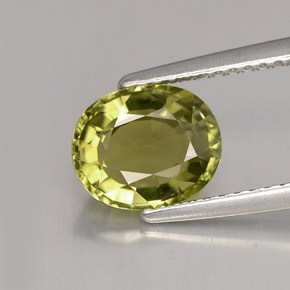 Turmalina verde natural 1,86ct, corte oval, VVS