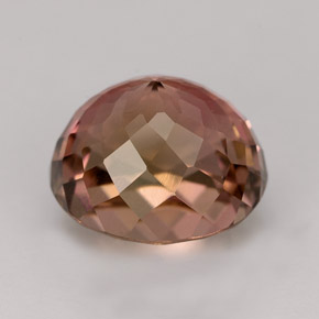Turmalina multicolorido natural 5,09ct, corte oval, IF