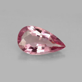 Turmalina rosa natural 3,13ct, formato de pêra, VVS