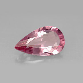 Turmalina rosa natural 3,13ct, formato de pêra, VVS