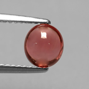 Turmalina vermelho natural 1,00ct, corte oval, transparente