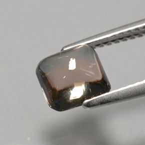 Turmalina bicolor natural 1,73ct, baguete, transparente