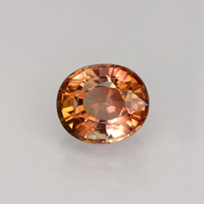 Turmalina multicolorido natural 1,02ct, corte oval, VVS