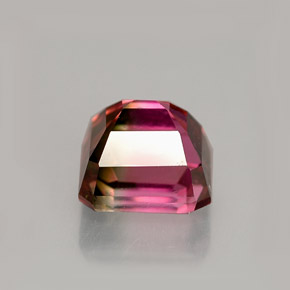 Turmalina multicolorido natural 1,87ct, corte esmeralda, VVS-VS
