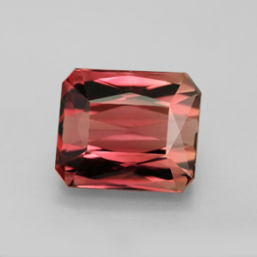 Turmalina bicolor natural 8,18ct, corte esmeralda, VVS