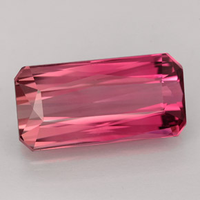 Turmalina rosa natural 6,71ct, corte esmeralda, VVS