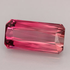 Turmalina rosa natural 6,71ct, corte esmeralda, VVS