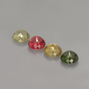 Pedras preciosas de turmalina multicolorido natural de  ct, corte redondo, VVS-VS