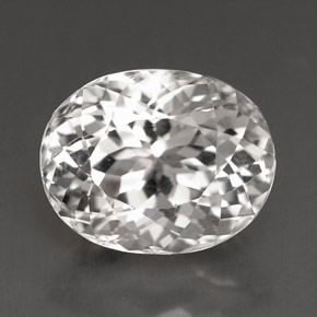 Turmalina branco natural 4,09ct, corte oval, VVS-VS