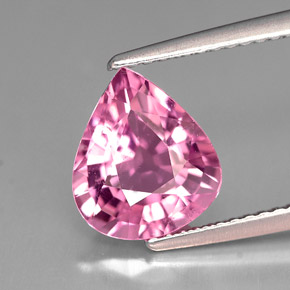 Turmalina rosa natural 2,31ct, formato de pêra, VS