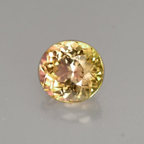 Turmalina multicolorido natural 1,17ct, corte oval, VVS-VS