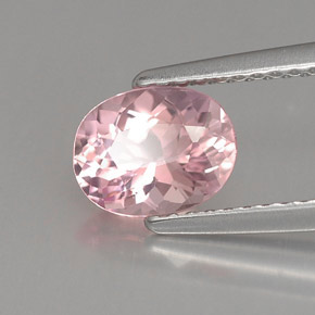 Turmalina rosa natural 1,10ct, corte oval, VVS-VS
