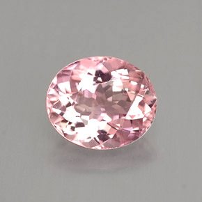 Turmalina rosa natural 1,40ct, corte oval, VS