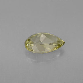 Turmalina amarelo natural 1,81ct, formato de pêra, VVS-VS
