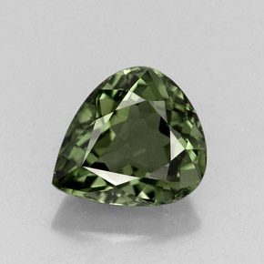 Turmalina verde natural 2,16ct, formato de pêra, VVS
