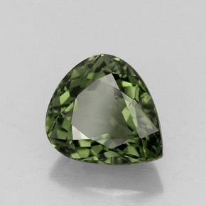 Turmalina verde natural 2,16ct, formato de pêra, VVS