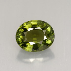 Turmalina verde natural 1,66ct, corte oval, VVS