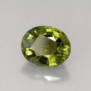 Turmalina verde natural 1,66ct, corte oval, VVS