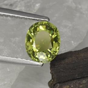 Turmalina verde natural 1,30ct, corte oval, VVS
