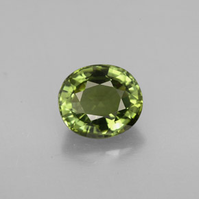 Turmalina verde natural 1,64ct, corte oval, VVS-VS