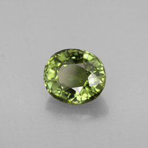 Turmalina verde natural 1,64ct, corte oval, VVS-VS
