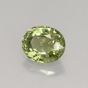 Turmalina verde natural 1,33ct, corte oval, VVS-VS
