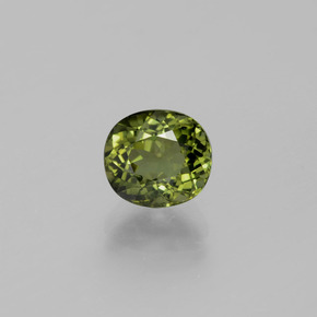 Turmalina verde natural 1,58ct, corte oval, VVS-VS