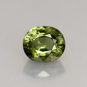 Turmalina verde natural 1,42ct, corte oval, VVS-VS