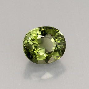 Turmalina verde natural 1,42ct, corte oval, VVS-VS