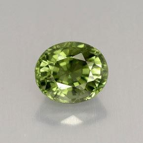 Turmalina verde natural 1,45ct, corte oval, VVS-VS