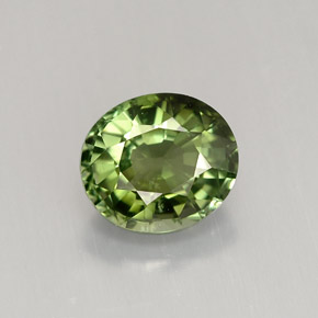 Turmalina verde natural 1,35ct, corte oval, VVS-VS