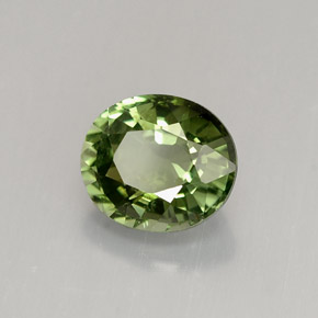 Turmalina verde natural 1,35ct, corte oval, VVS-VS