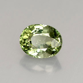 Turmalina verde natural 1,46ct, corte oval, VVS-VS