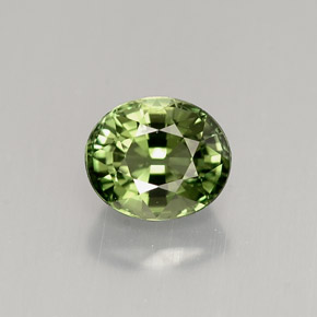 Turmalina verde natural 1,18ct, corte oval, VVS