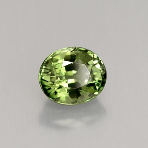Turmalina verde natural 1,18ct, corte oval, VVS