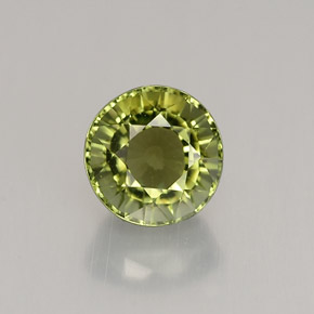 Turmalina verde natural 1,43ct, corte redondo, VVS-VS