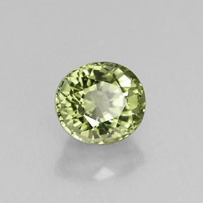Turmalina verde natural 1,27ct, corte oval, VVS