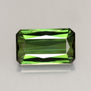 Turmalina verde natural 2,84ct, corte esmeralda, VVS