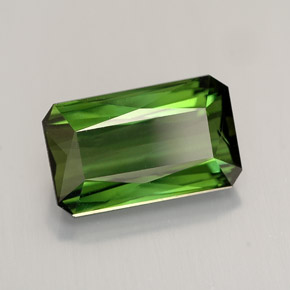 Turmalina verde natural 2,84ct, corte esmeralda, VVS