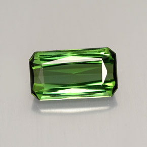 Turmalina verde natural 2,08ct, corte esmeralda, VVS-VS