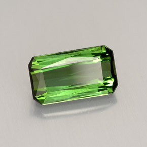 Turmalina verde natural 2,08ct, corte esmeralda, VVS-VS