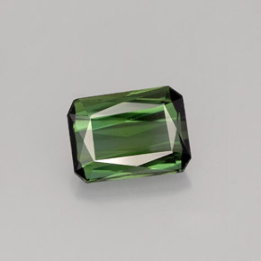 Turmalina verde natural 1,42ct, corte esmeralda, VVS