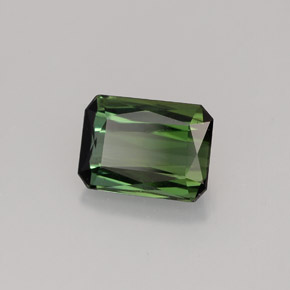 Turmalina verde natural 1,42ct, corte esmeralda, VVS